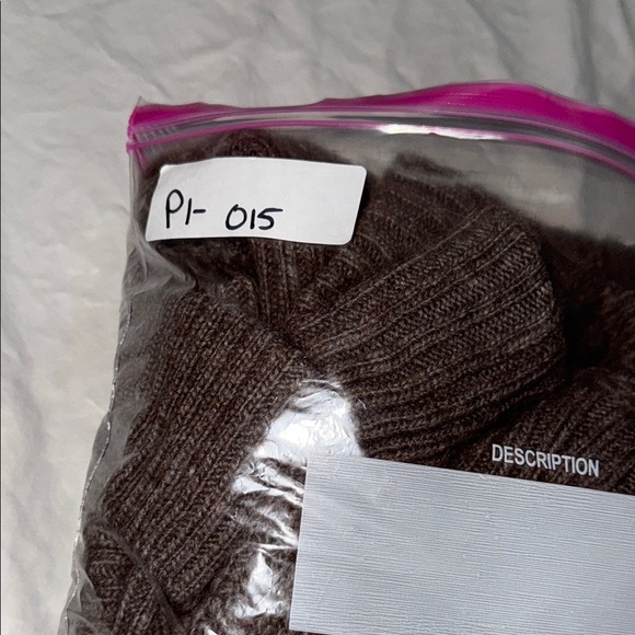 LOFT Brown V-Neck cross over front Sweater Ribbed Knit alpaca / wool blend Med - Picture 14 of 14